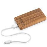 Powerbank made of walnut wood