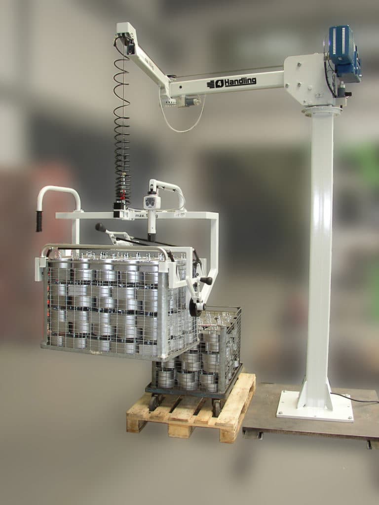 Column attachment and knuckle boom rope stabilizer