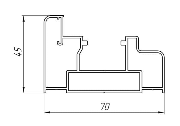 Aluminum Profile For Doors Ат-3026