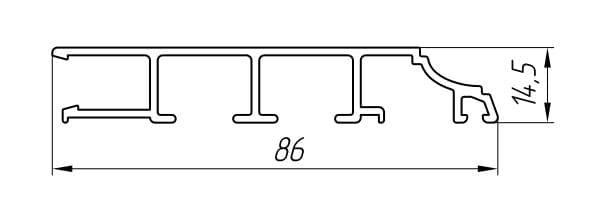 Aluminum Sump Profile Ат-6407