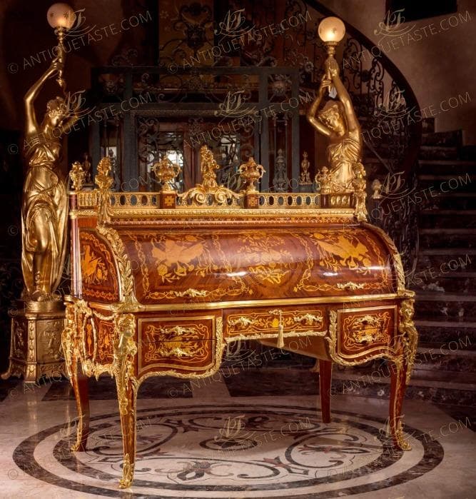 Jean-Francois Oeben Louis XV cylinder Bureau Du Roi