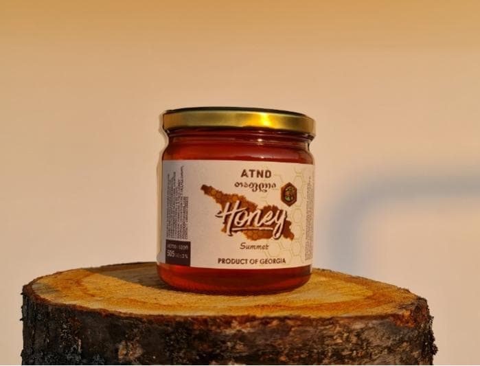 ATND Honey   505g Natural Georgian Summer honey from alpine