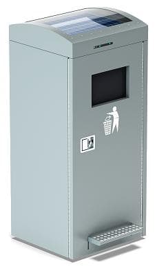 Solar Trash Compacting Bin