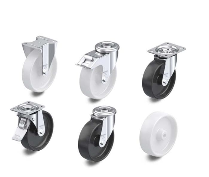 Polypropylene wheels and castors
