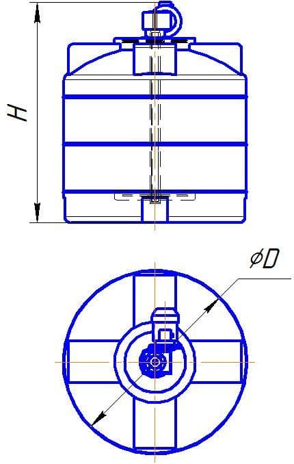 Tanks equipped with mixers