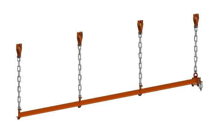 Lightweight overhead monorail track