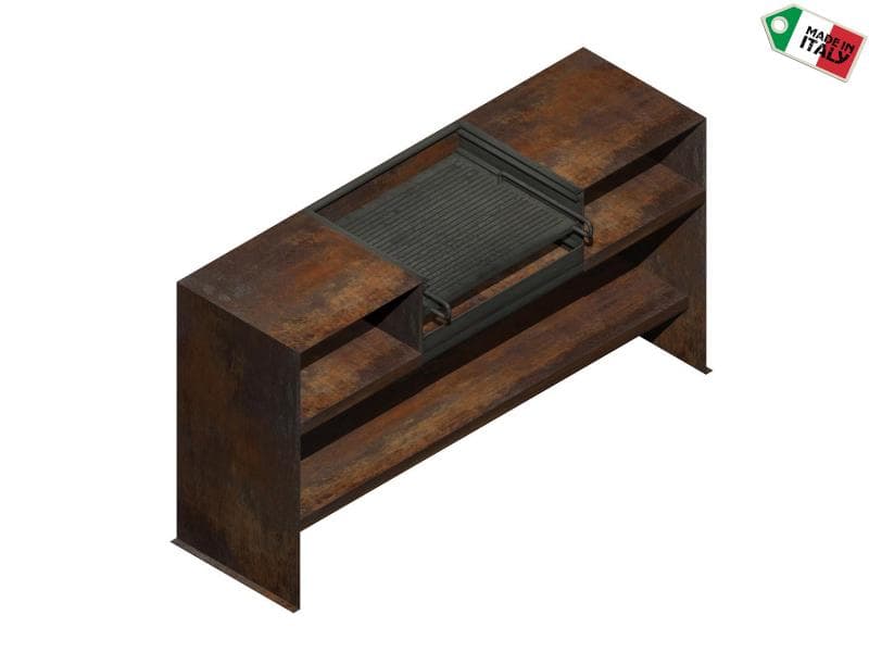 Barbecue design in CORTEN