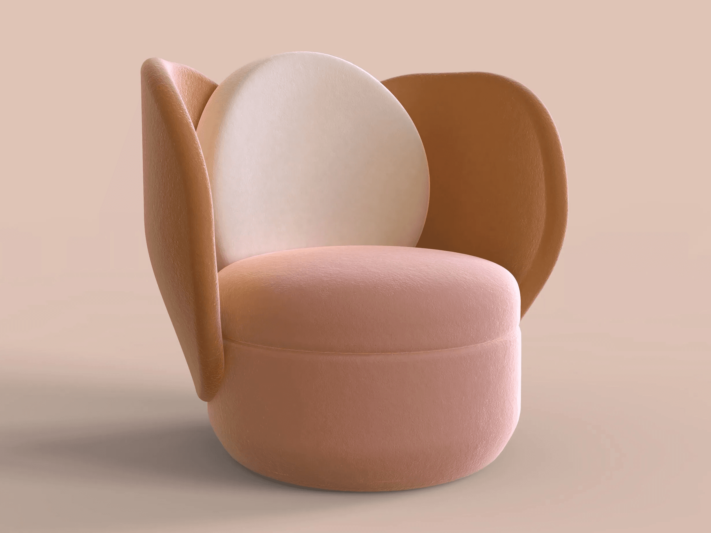 DEBI Upholstered velvet armchair