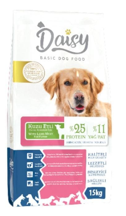 Daisy Basic Puppy Dog Food with Lamb & Rice 15 Kg.