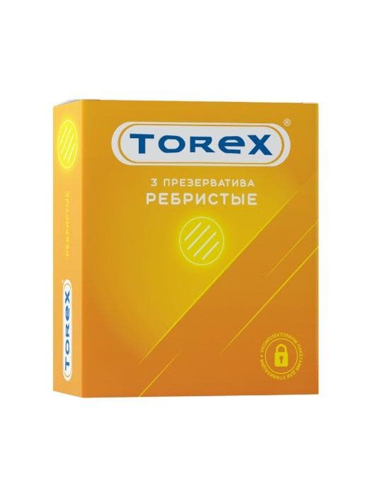 Condoms TOREX Ribbed, 3 pieces