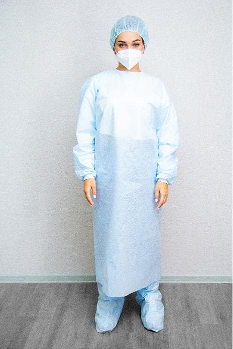 Single use sanitary robe with snaps, velcros and straps