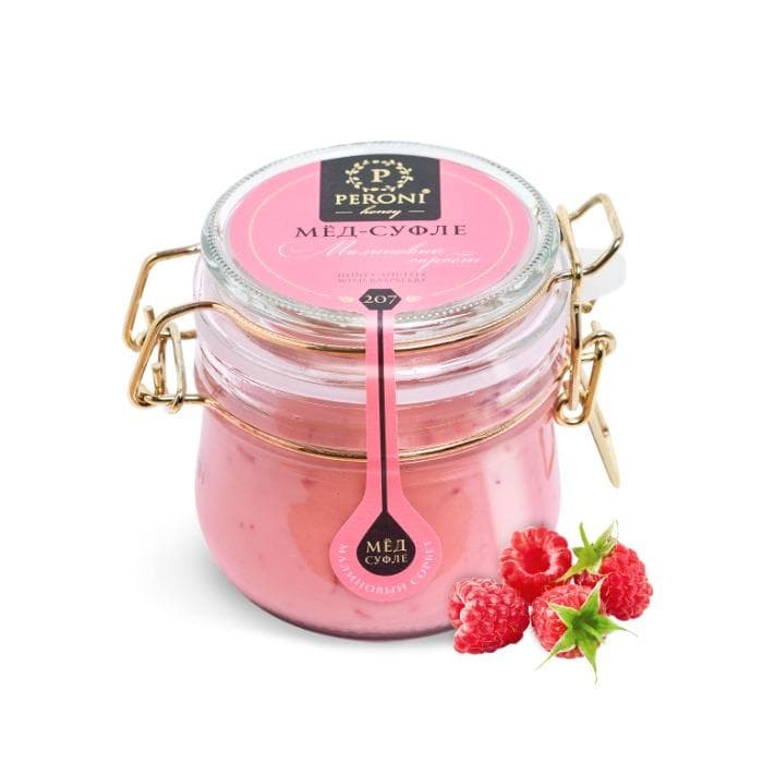 Peroni Honey-soufflé Rasberry sorbet 250g