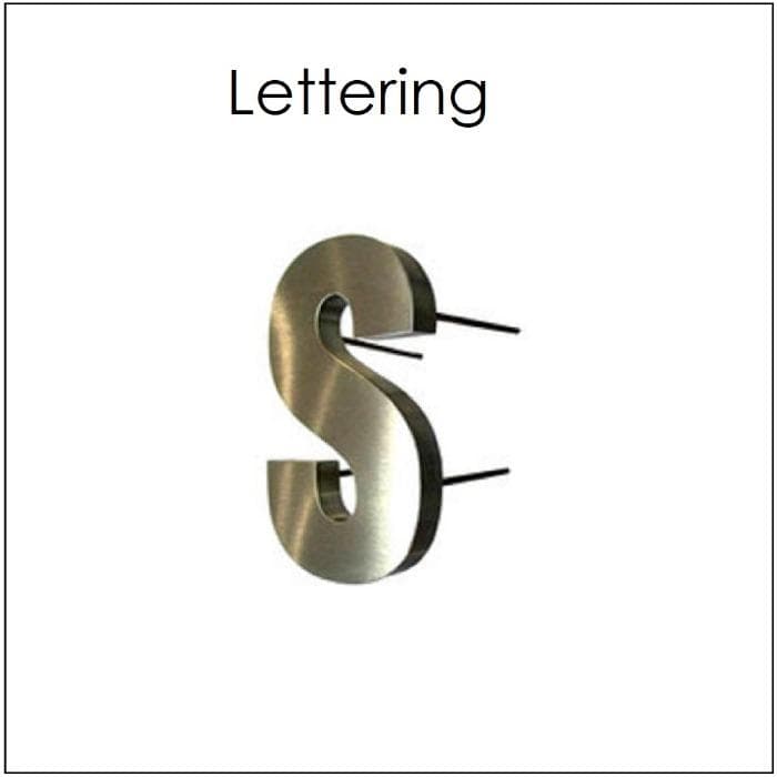 Stainless steel letters