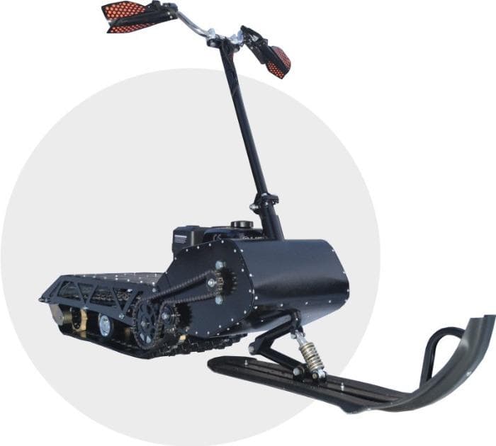 Lightweight folding snowmobile "Rusak"