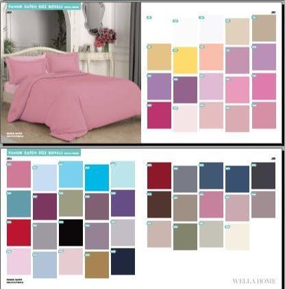 Pamuk Saten düz renk çarşaflık