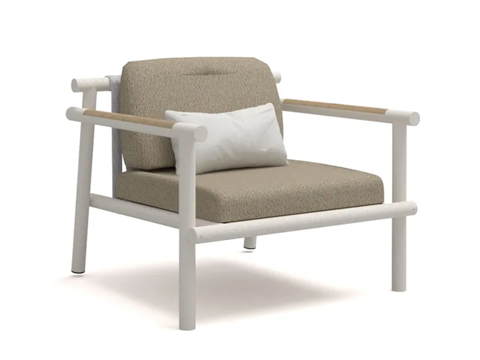 Powder coated aluminum frame garden armchair