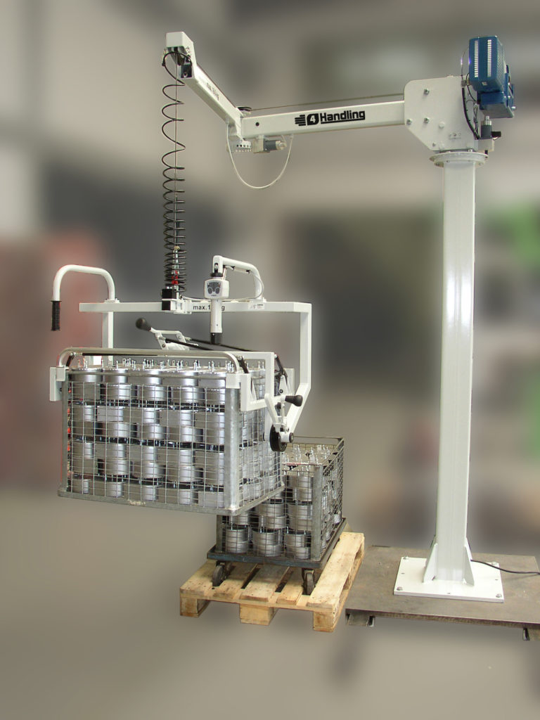 Column attachment and knuckle boom rope stabilizer