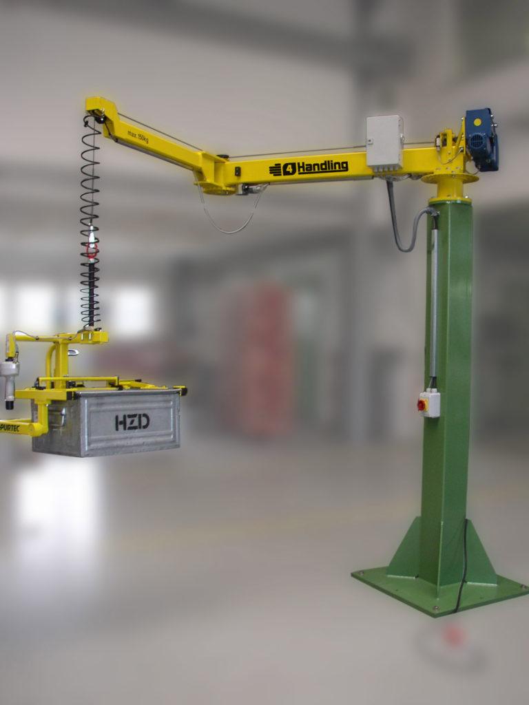 Pneumatic articulated arm stabilizers