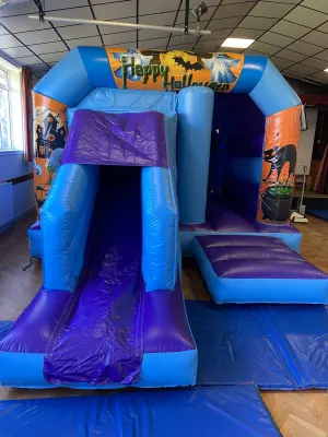 19ft x13ft x9ft Halloween disco castle slide