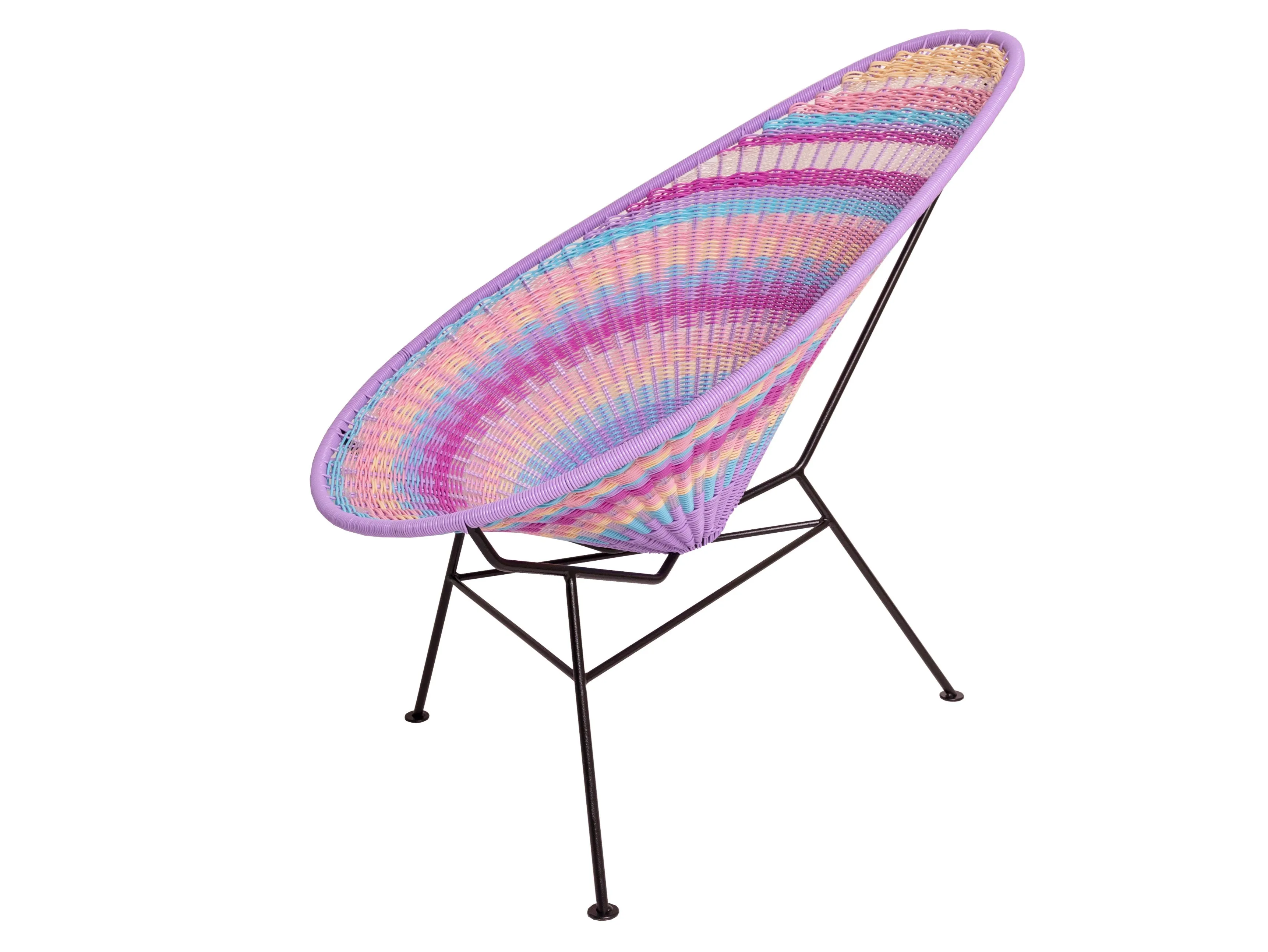 OAXACA CHAIR N 02 Elastic plastic chair with steel frame