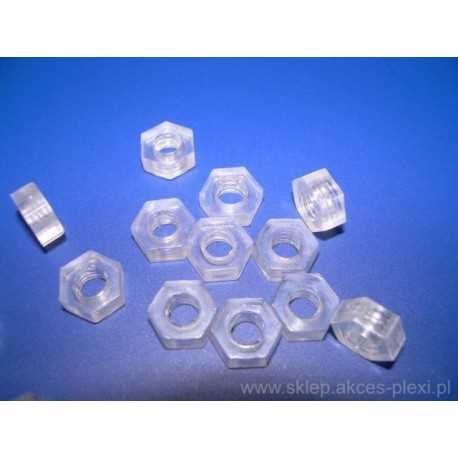 M4-4mm şeffaf PLEXI somun