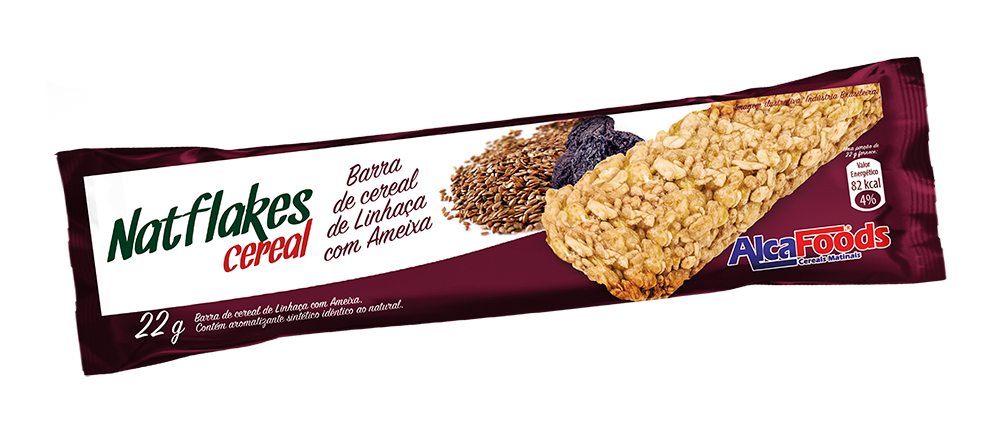 Flaxseed cereal bar with plum