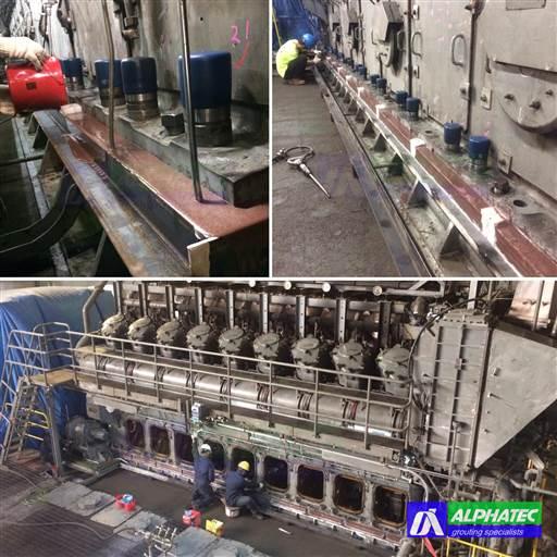 Bir MHI-MAN 18V5255 dizel motoru takma