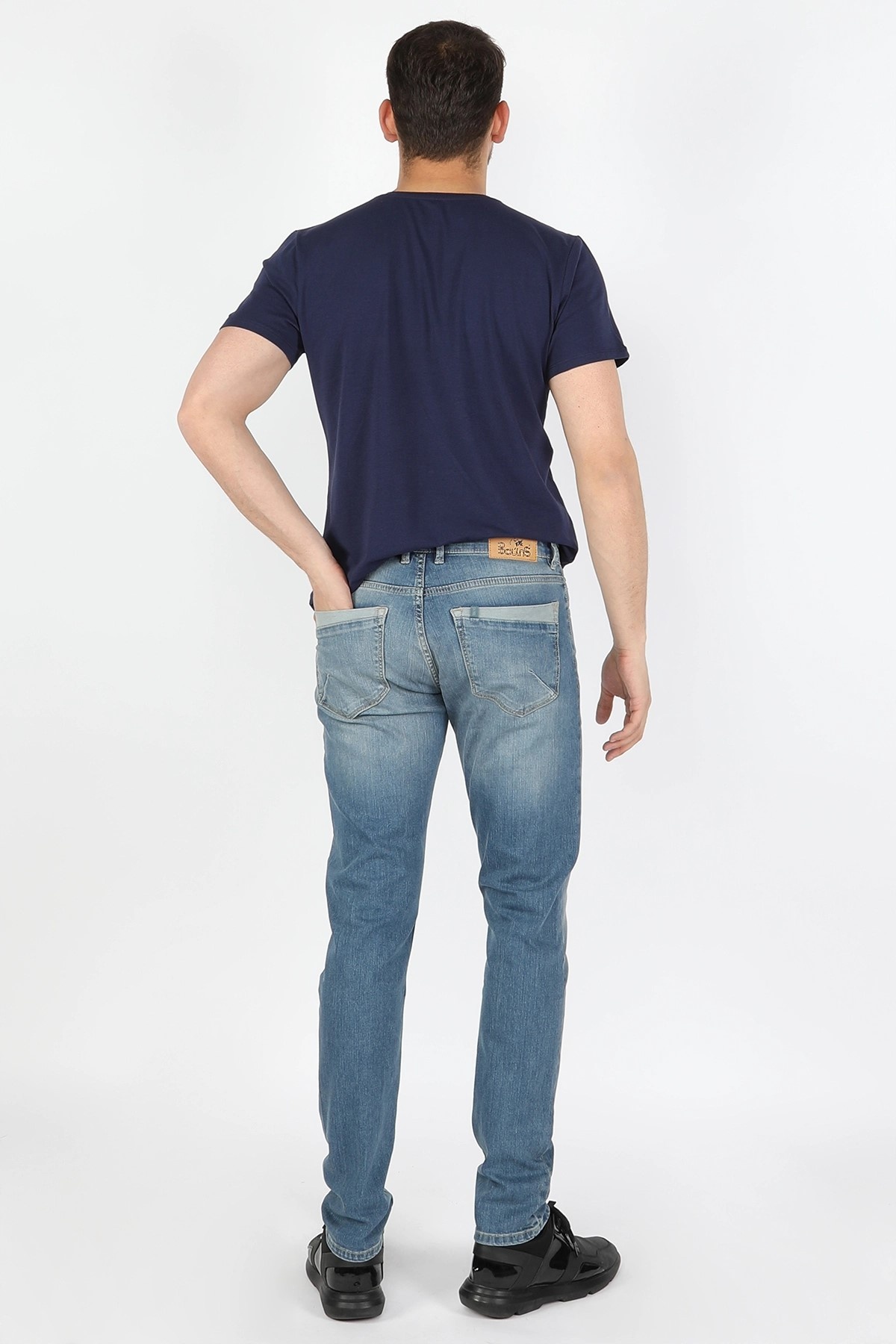 Erkek Kot Pantolon Acik Mavi 