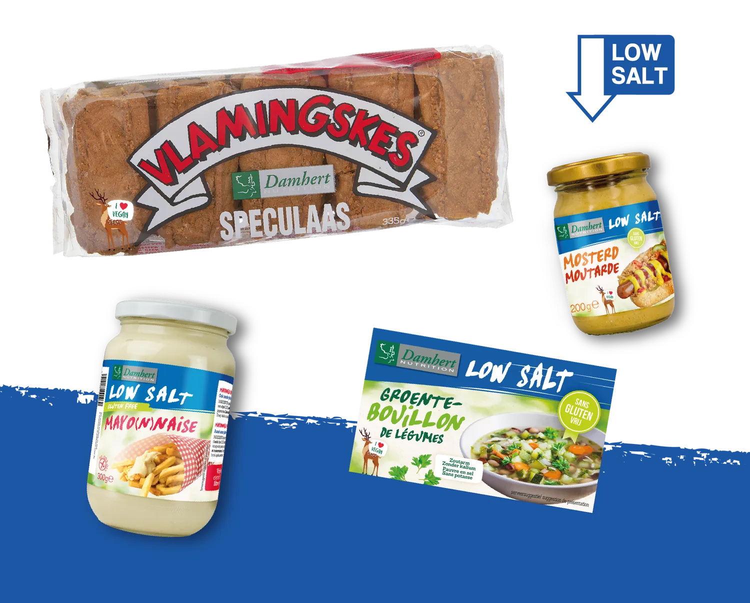 Nahrungsmittel mit reduziertem Salzgehalt und kaliumfreie Nahrungsmittel