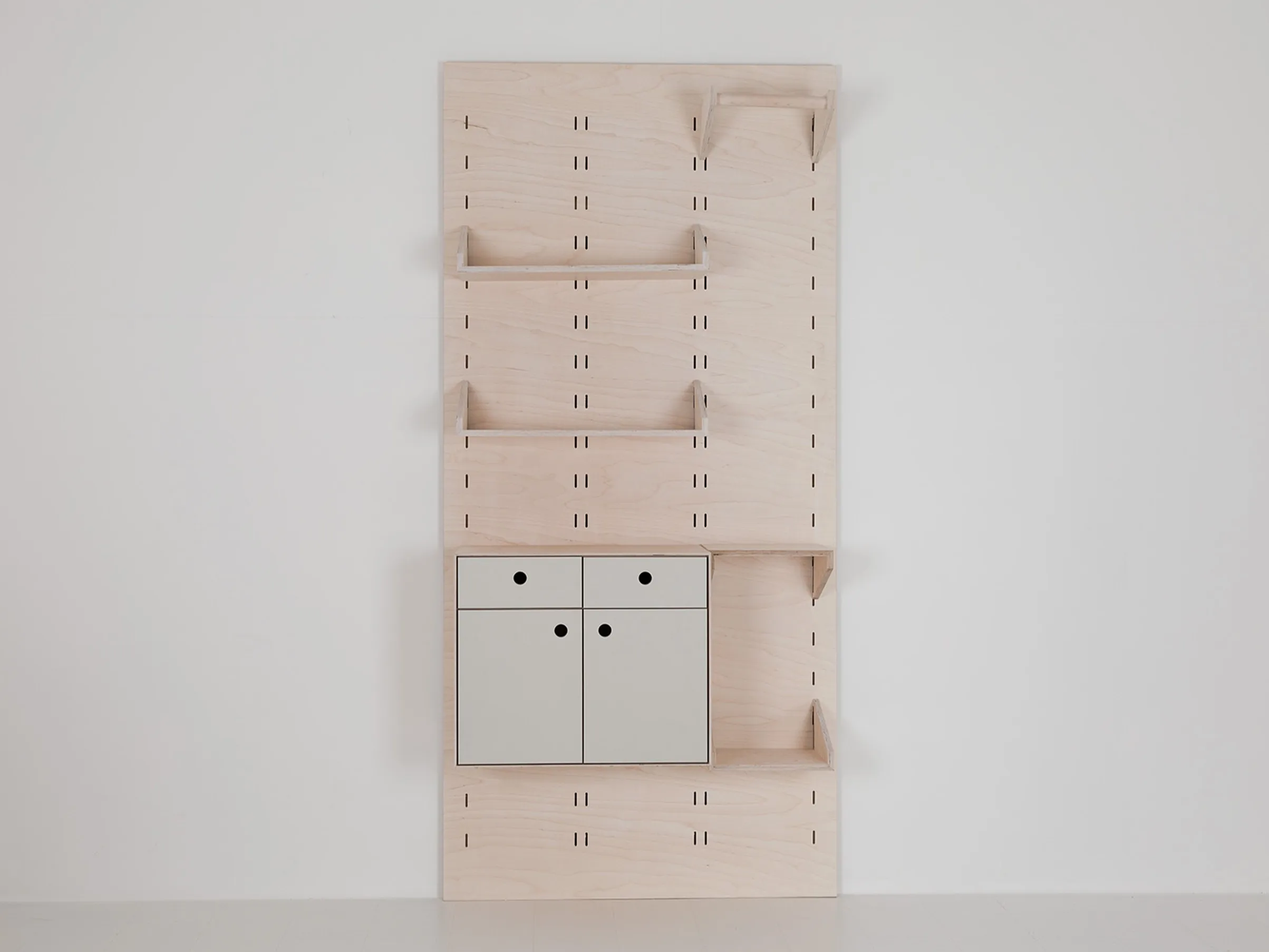 GUSTAV Modular birch plywood storage wall