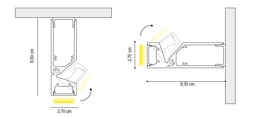 LINK - LED adjustable powder coated aluminium ceiling lamp-6