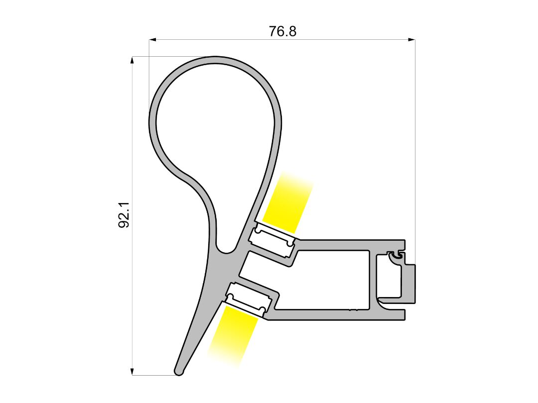VIRGOLA - LED aluminium handrail-4