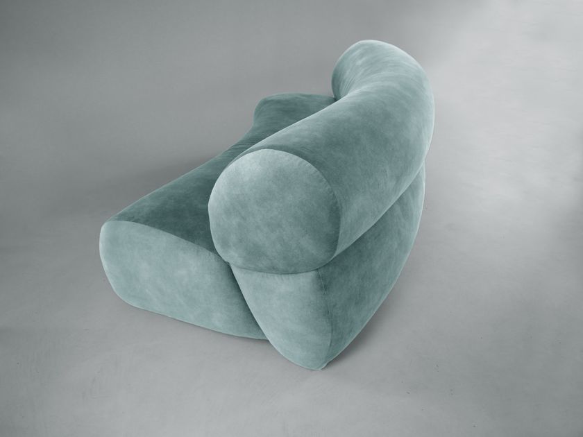 PIPA - 3 seater curved velvet sofa-5