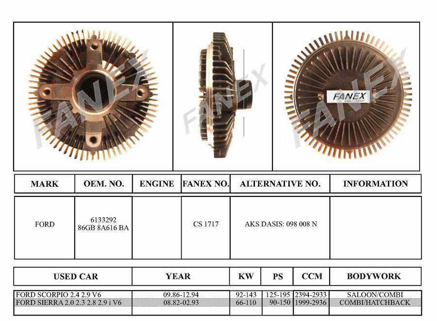 FORD   Fan Clutch - 6133292 / 86GB 8A616 BA