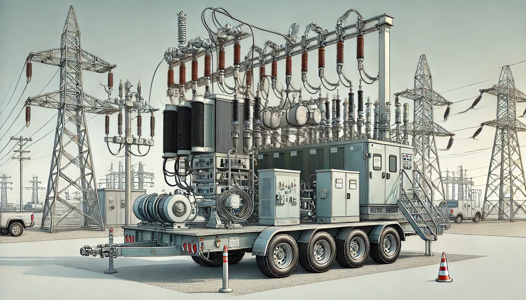 Mobil enerji kaynaklari (motor jeneratorleri veya mobil dagitim trafo merkezleri)