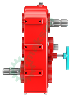 Bale shredding gearbox