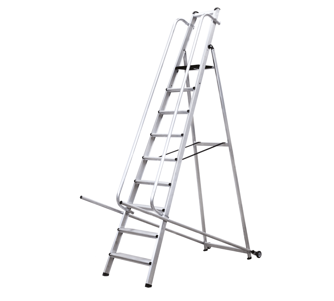 Kolay eğimli alüminyum mobil basamaklar