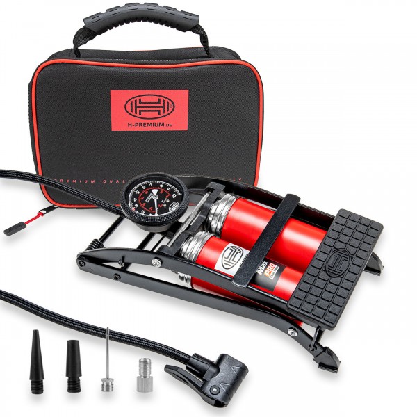 Basinc gostergeli premium 2 silindirli ayak pompasi