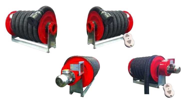 EXHAUST EXTRACTION HOSE REELS