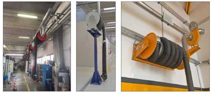 EXHAUST EXTRACTION HOSE REELS