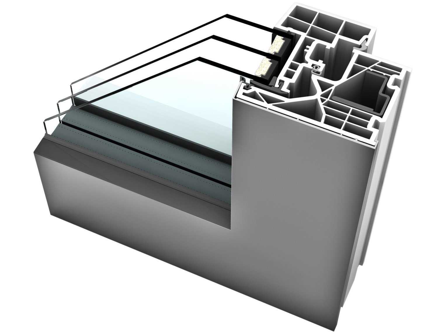 Aluminium and PVC triple glazed window