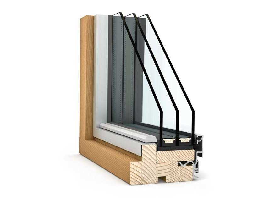 Sliding aluminium and wood glass facade