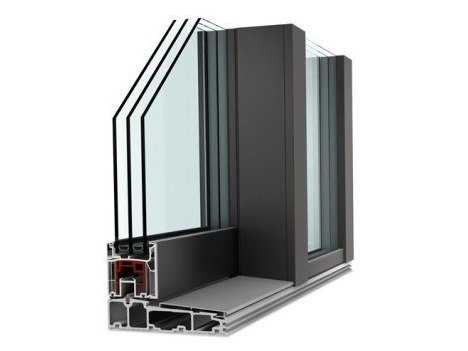 Aluminium and PVC patio door