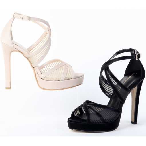 Saten Dokulu Çıplak Sandalet