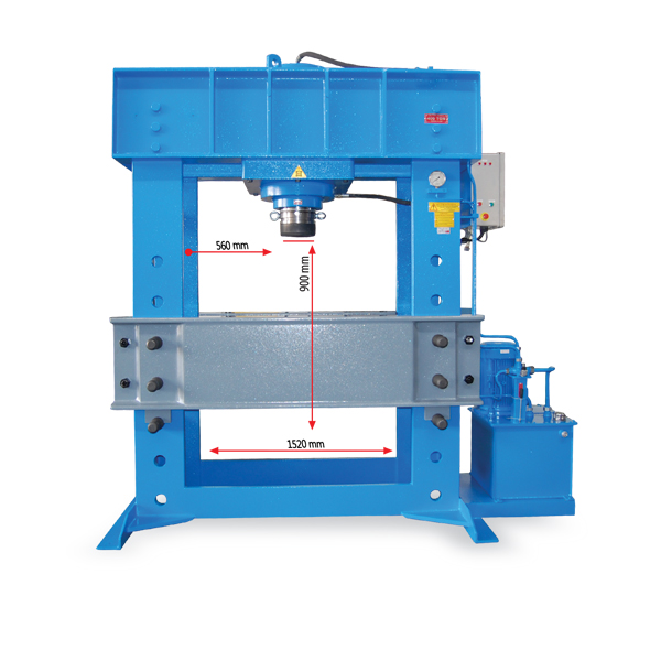 Motorlu ve Üstten Silindirli 250 Tonluk Atölye Tipi Hidrolik Pres