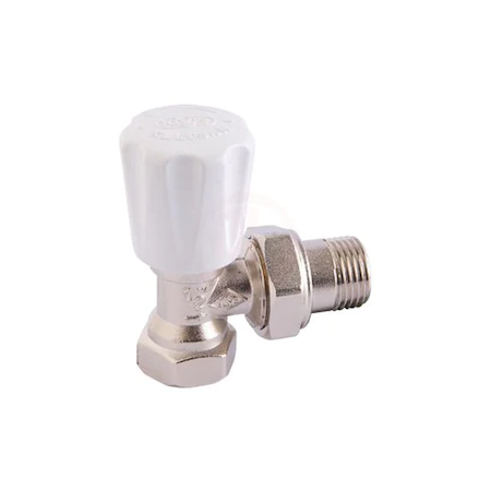 Corner radiator valve