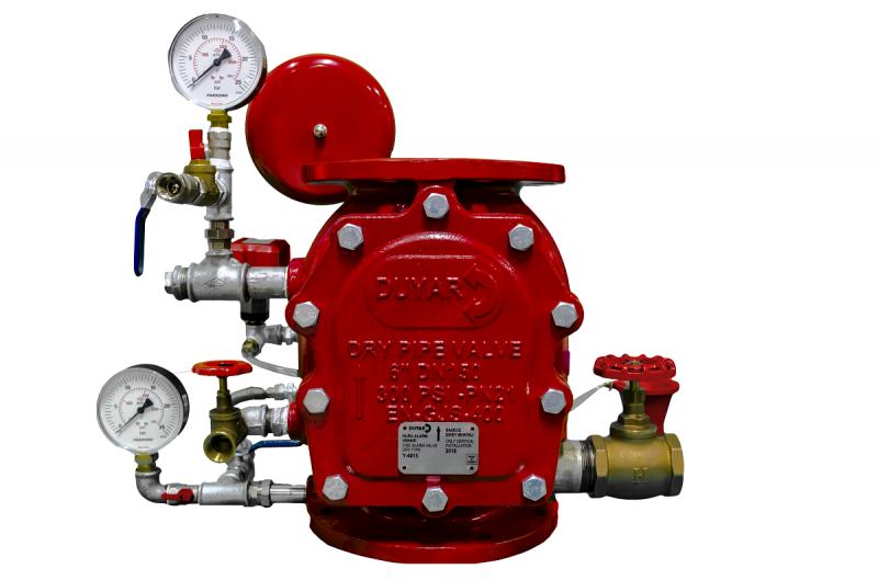 Dry alarm valve