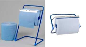 Mavi / beyaz temizleme kağıdı ruloları / dağıtıcı