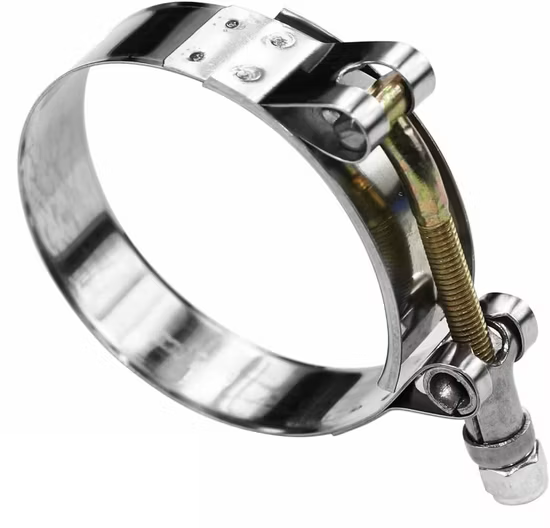 paslanmaz celikten uretilmis genis bantli hortum kelepcesi.