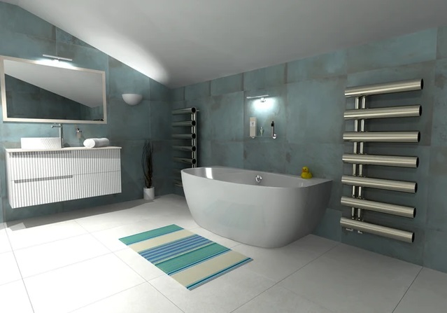 radiateurs de salle de bain en acier inoxydable